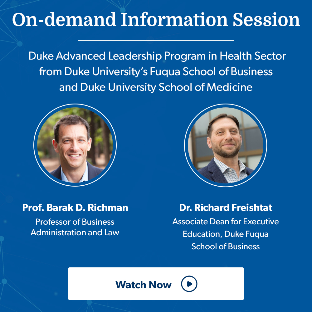 Duke Advanced Leadership Program in Health Sector